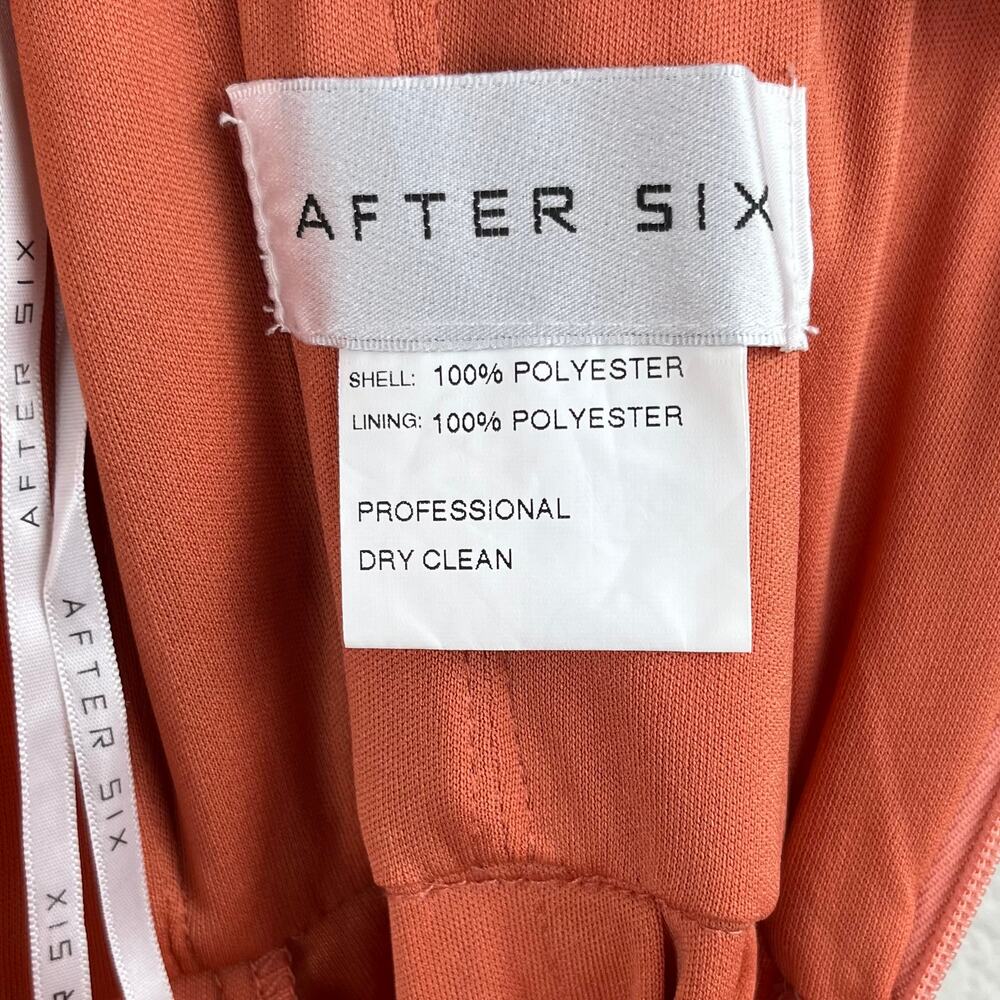 After Six Terracotta Off Shoulder Basque Neck Maxi Dress Evening Gown 8 NWT - Picture 5 of 15